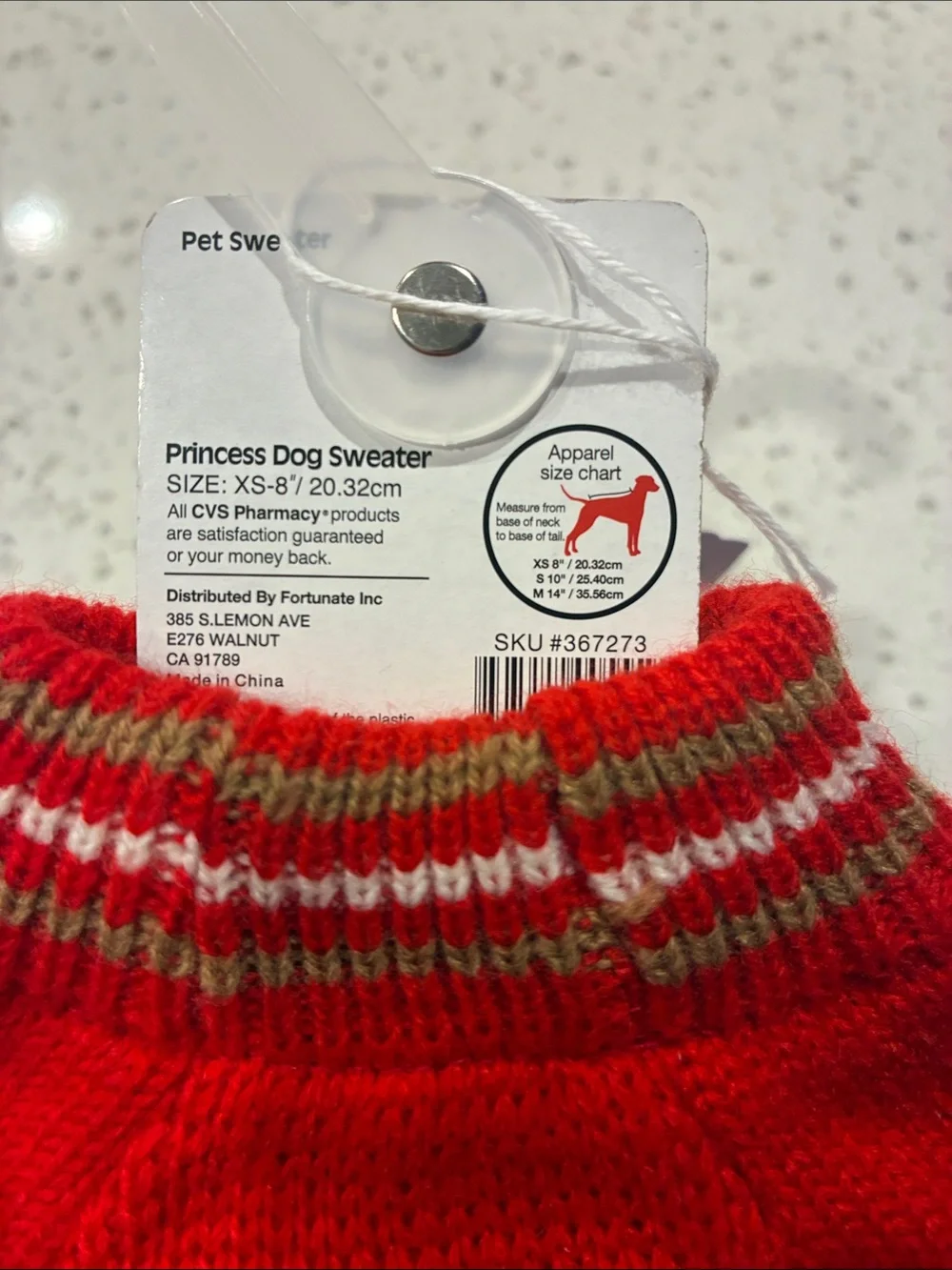 Princess Dog Sweater Dress Christmas Santa Red Plaid XS Holiday Pet Outfit NWT
